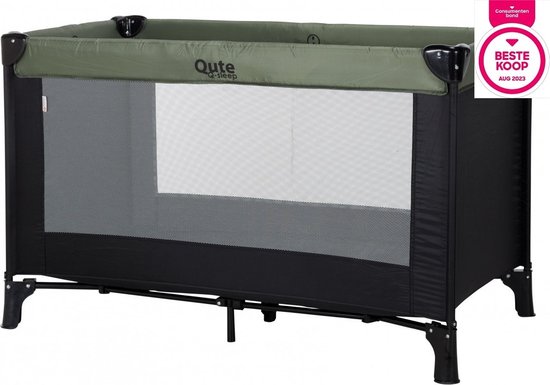 Qute Campingbed Q-sleep Olijfgroen/Zwart - Qute