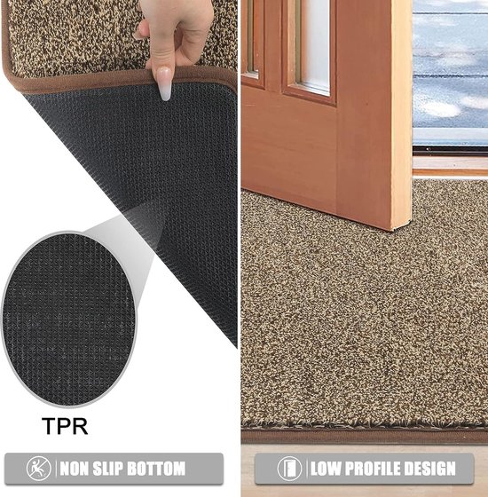 Paillasson anti-saleté lavable antidérapant facile à entretenir tapis  d'entrée tapis