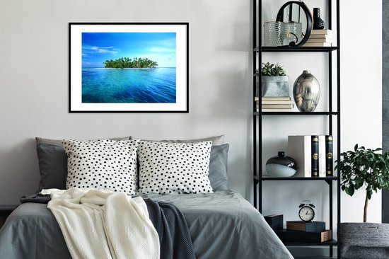 Fotolijst incl. Poster - Eiland - Tropisch - Zee - 80x60 cm - Posterlijst