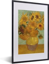 Fotolijst incl. Poster - Zonnebloemen - Vincent van Gogh - 40x60 cm - Posterlijst