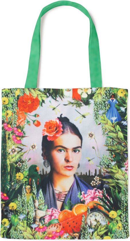 Luxe katoenen tas, gevoerd, Frida Kahlo