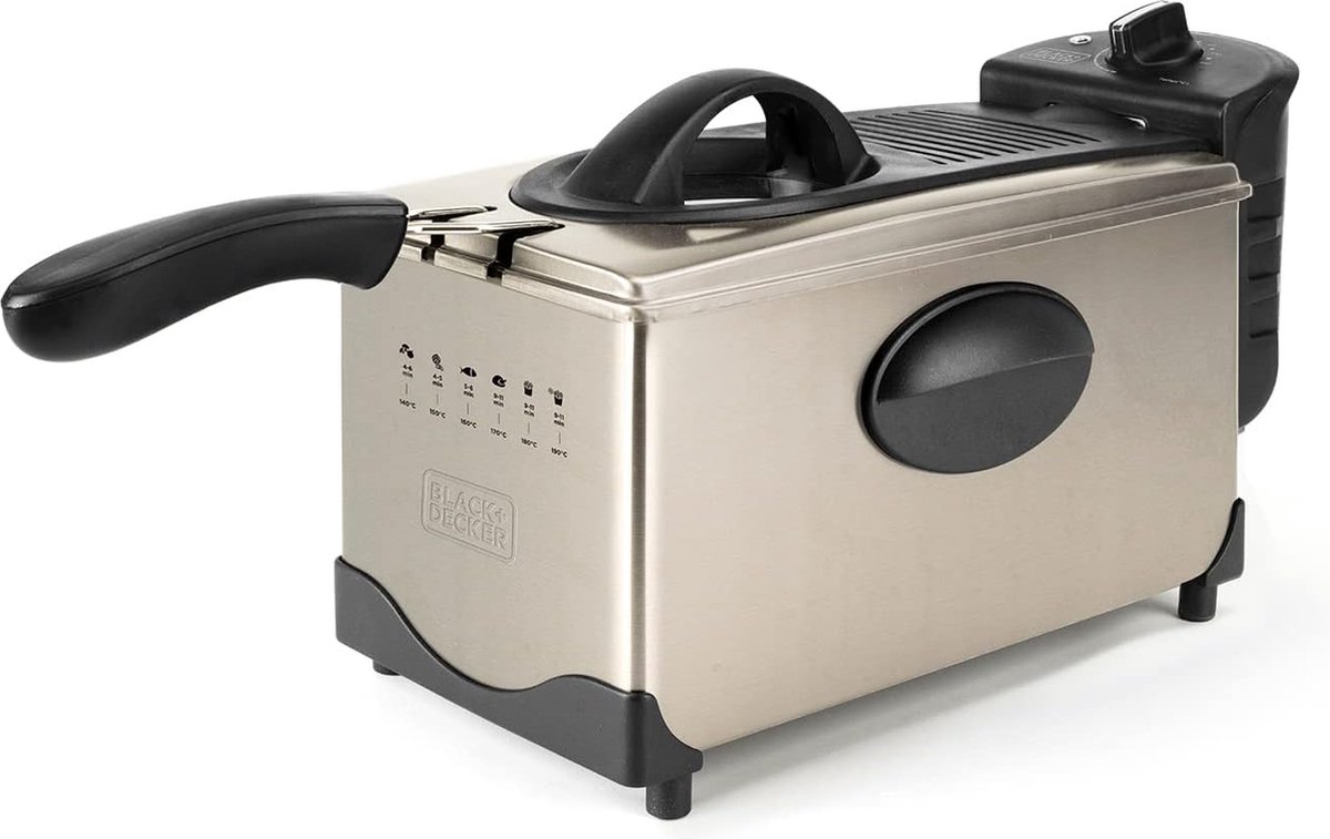 Luchtfriteuse Black & Decker ES9730040B 2100 W 3 L Grijs