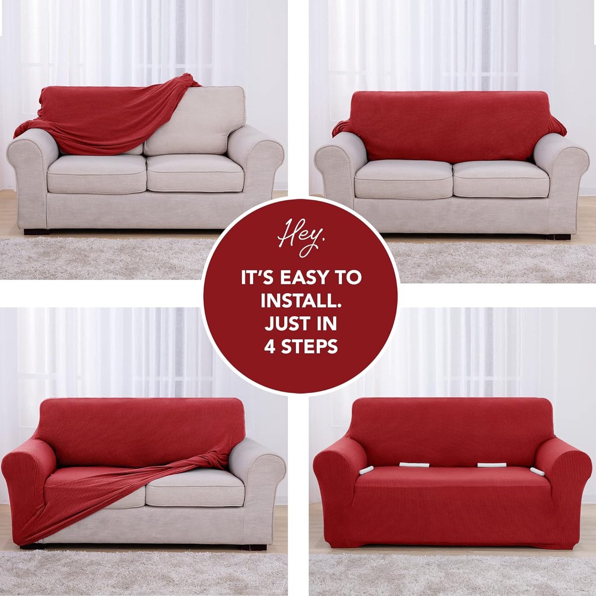 Housse De Canapé Trois Places, Housse De Canapé Extensible Avec Accoudoirs Langue Du Drap Canape Trois Places Convient Pour 190 230 Cm 97159040