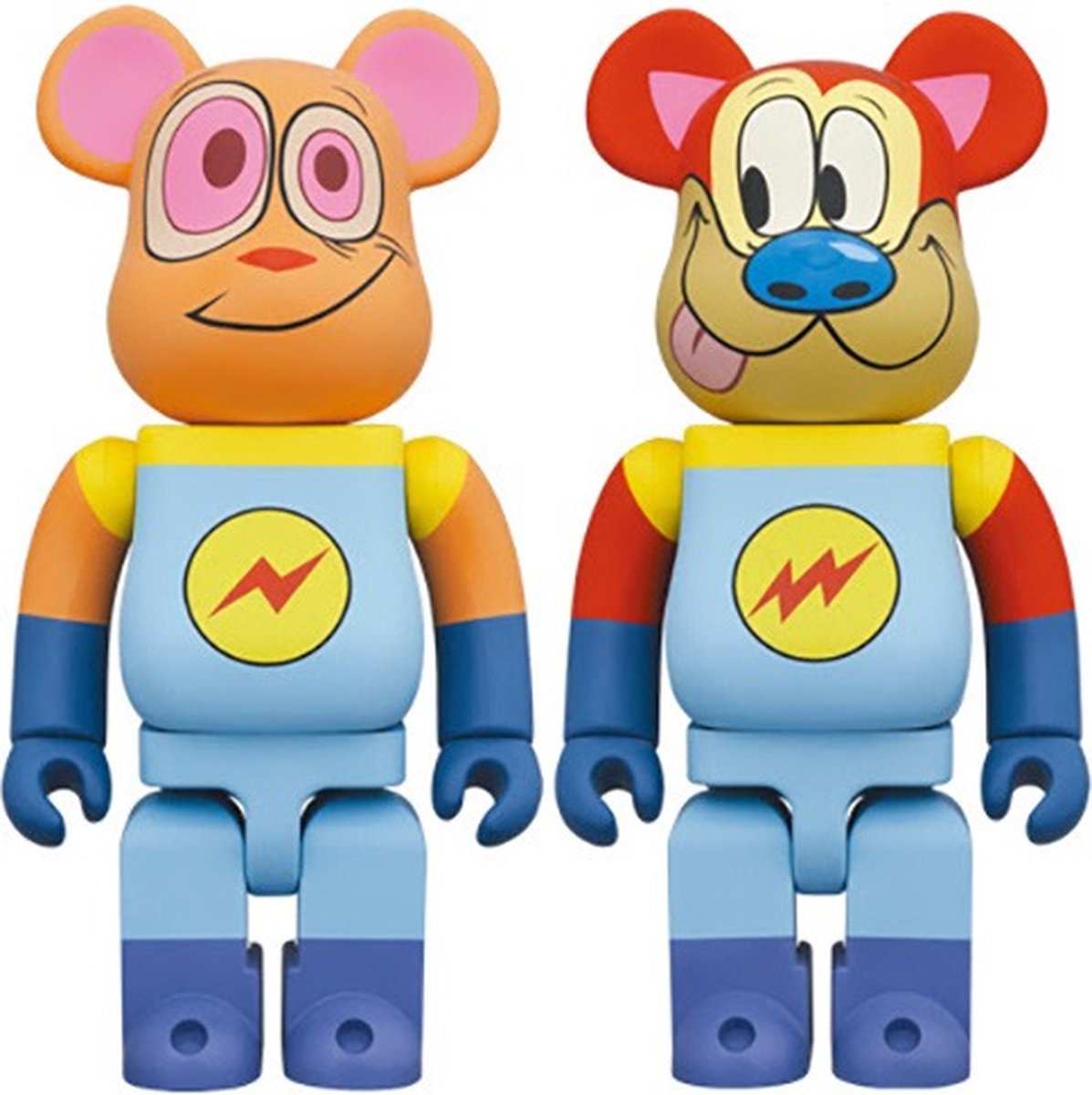 400% Bearbrick set - Ren & Stimpy (Space Madness)