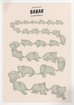 Babar's March Of The Elephants (Babar de Olifant) | Poster | B2: 50 x 70 cm