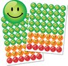 groen, oranje, rood smiley stickers