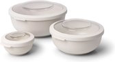 Amuse Life Bowl - Lunch Box - Boîte de conservation compacte avec couvercle en Tritan - Pour les déplacements - Passe au lave-vaisselle et au micro-ondes - 500 ml - Grijs