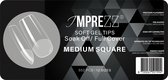 IMPREZZ® Soak Off Soft Gel Tips Medium Square | inhoud 550 stuks - 12 verschillende maten | Full Cover