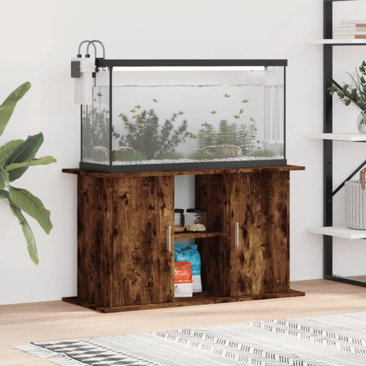 Aquariumstandaard 101x41x58 cm bewerkt hout wit kopen
