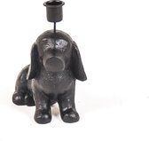 Housevitamin Kandelaar - Zwarte Hond - 18x7x18cm