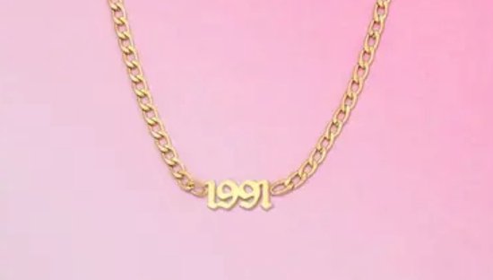 Armband - Jaartal - Geboortejaar - Goudkleurig - 1991