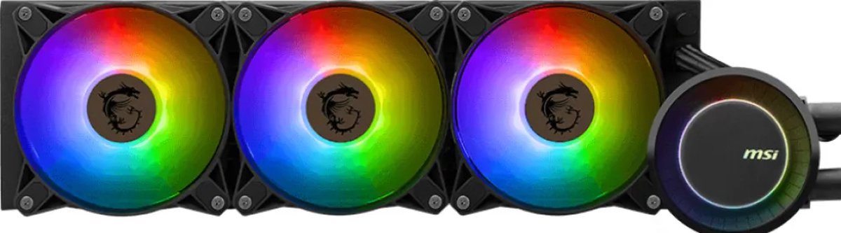 MSI MAG CoreLiquid E360 - Vloeistofkoelsysteem processor - afmeting radiator: 360 mm - voor: Intel LGA115x 1200 1700 - AMD AM4 AM5 sTRX4 TR4) - 3x 120 mm RGB fan - zwart