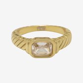 Essenza White Stone Ring Gold Size 6
