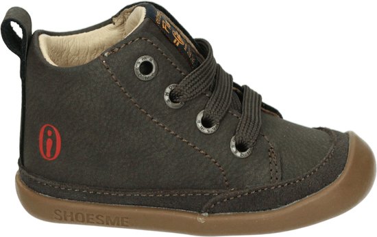 Baby | Veterschoenen | Jongens | Dark Brown | Leer | Shoesme | Maat 22