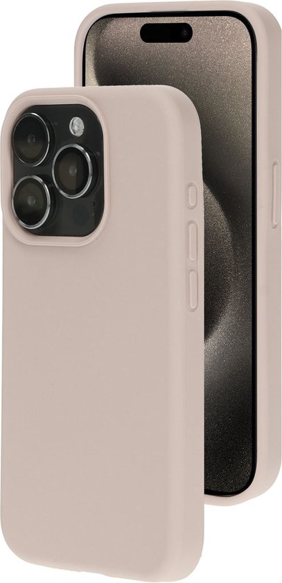 Apple iPhone 15 Pro Hoesje - Siliconen - Beige Roze - Mobiparts | bol