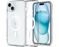 Geschikt voor Spigen Apple iPhone 15 Ultra Hybrid Geschikt voor Mag hoesje - Wit