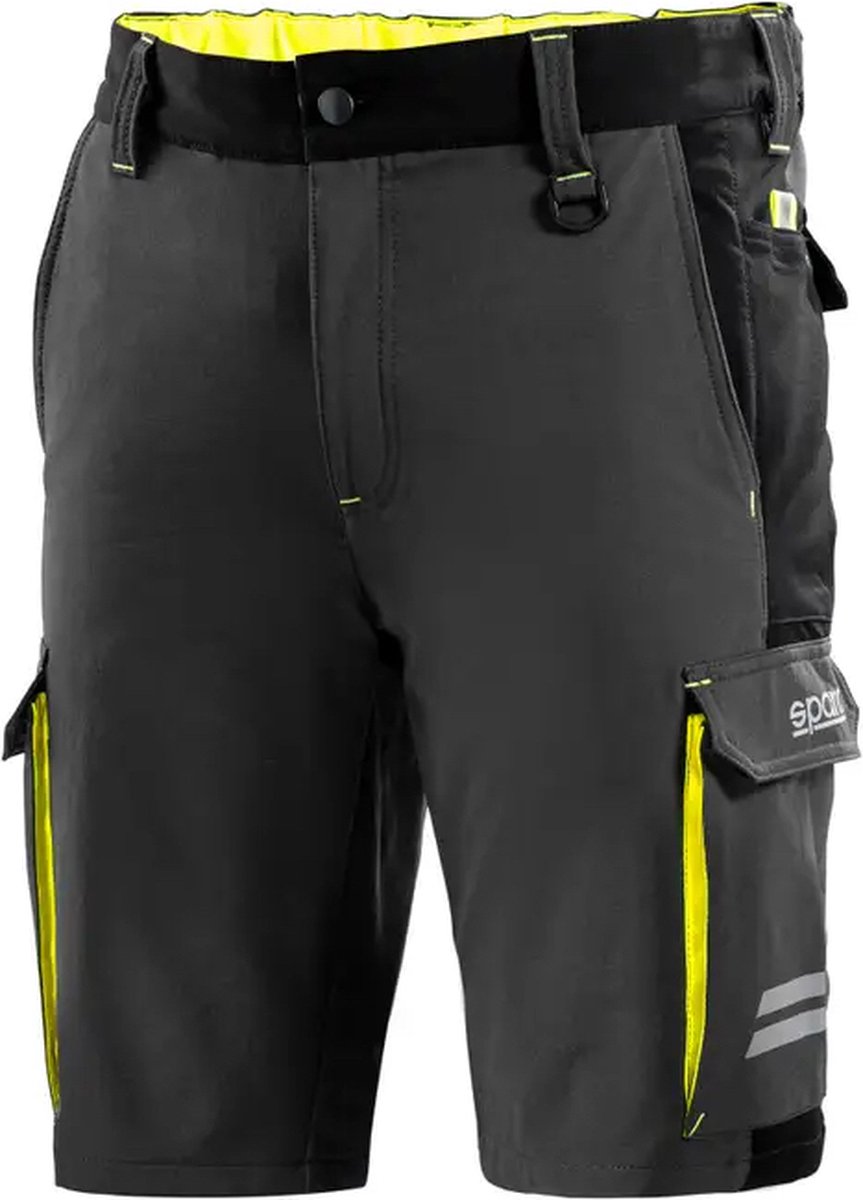 Sparco Tech Werkbroek Kort - grijs-geel - Maat - 3xl