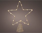 Decoris kerst ster piek goud- LED verlichting - steady warm wit -27 cm