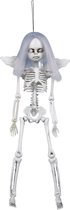 Fiestas Horror decoratie skelet/geraamte pop - engel des doods - 40 cm - griezelige Halloween hangdecoratie