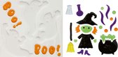 Horror gel raamstickers heksen en spoken - 2x vellen - Halloween thema decoratie/versiering