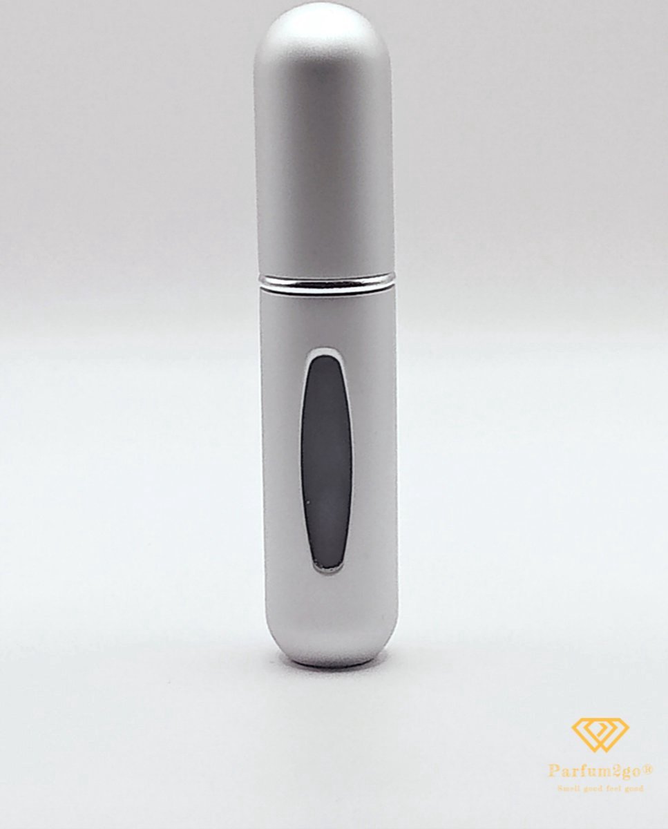 Goedkoopste T.O.M. Parfumverstuiver- 1 Parfumvuller 5 ML -Mat Zilver- Parfum verstuiver navulbaar - Verstuiver flesje leeg - Draagbare Mini navulbare Spray - Navulling Parfum flesje - Hervulbare Parfumfles - Travel Size