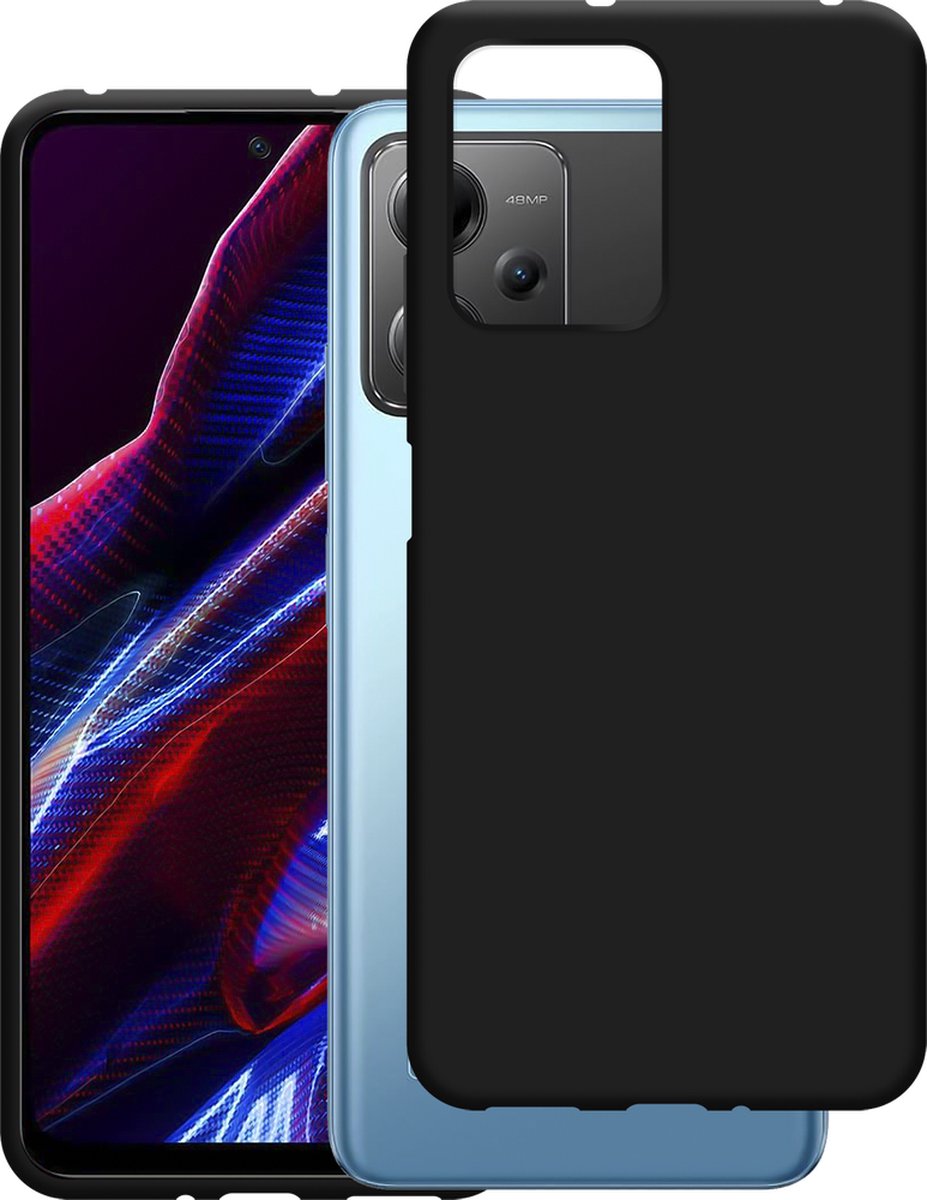 Just in Case hoesje geschikt voor Xiaomi Poco X5 Hoesje Siliconen - Flexibele Case - Zwart