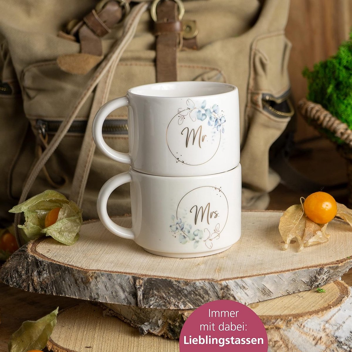Set mokken Mr. & Mrs. - Geschenk Graveren