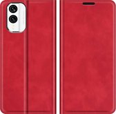 Nokia X30 Magnetic Wallet Case - Red