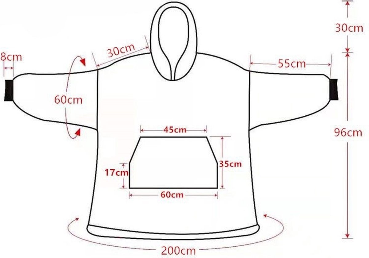 Badrock Hoodie deken - Fleece deken met mouwen en capuchon – Oversized hoodie deken met mouwen – Fleece TV deken – Draagbare deken - Plaid met mouwen – hoodie blanket - Warm & zacht – Fleece poncho – Beige — cadeau in Wonen & Interieur - foto 7