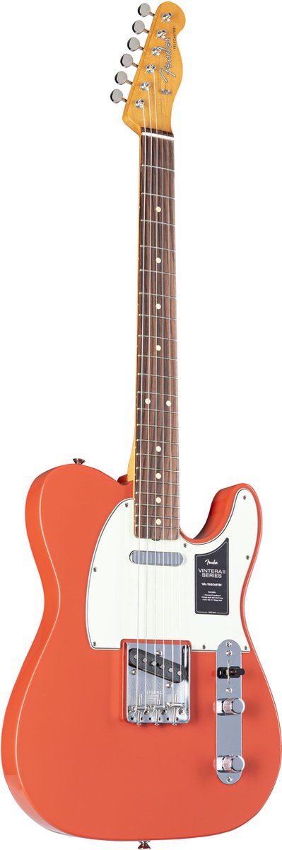 Fender Vintera II 60s Telecaster RW Fiesta Red elektrische gitaar met gigbag