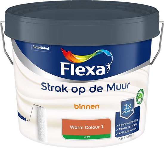 Flexa Strak op de muur - Binnen Mat - Warm Colour 1 - 1l