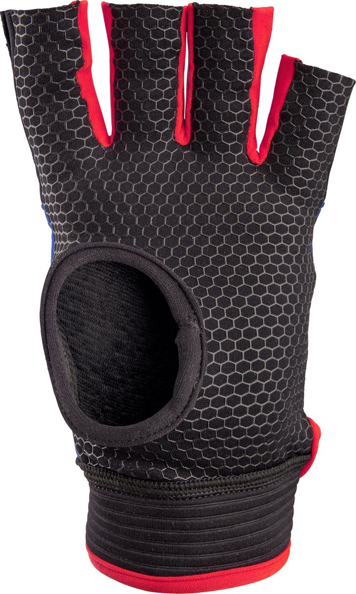 Grays hockeyhandschoenen Anatomic Donkerblauw / Fluo Rood - maat LH - maat XS