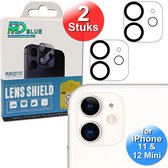 Lens protector voor iPhone 11 / iPhone 12 Mini - gehard glas Screenprotector - Camera lens beschermer - 2 stuks- transparant