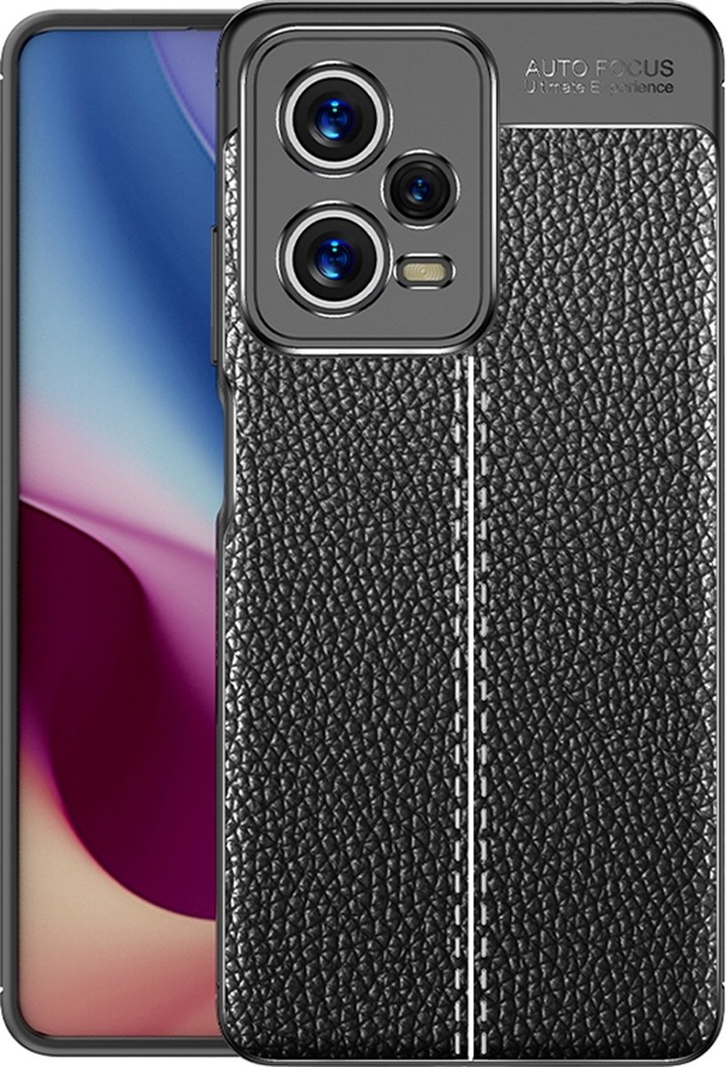 Mobigear Hoesje geschikt voor POCO X5 Pro Telefoonhoesje Flexibel TPU | Mobigear Luxury Backcover | X5 Pro Case | Back Cover - Zwart
