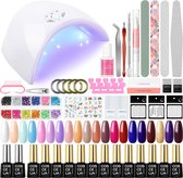 Gellak - Gellak starterspakket 20 kleuren - Gellak - Gellak set - UV lamp 36W - Nagellak - Nagellak set