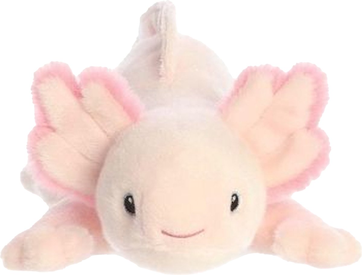 Aurora eco nation pluche knuffeldier axolotl - roze - 37 cm - waterdieren thema speelgoed afbeelding