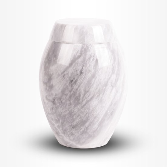 urne de crémation | urne pour les cendres | Urne en Natuursteen blanche | Urne de haute qualité | grande urne adulte | urne pour l'extérieur