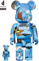 400% & 100% Bearbrick set - The Astrosmurf (The Smurfs)
