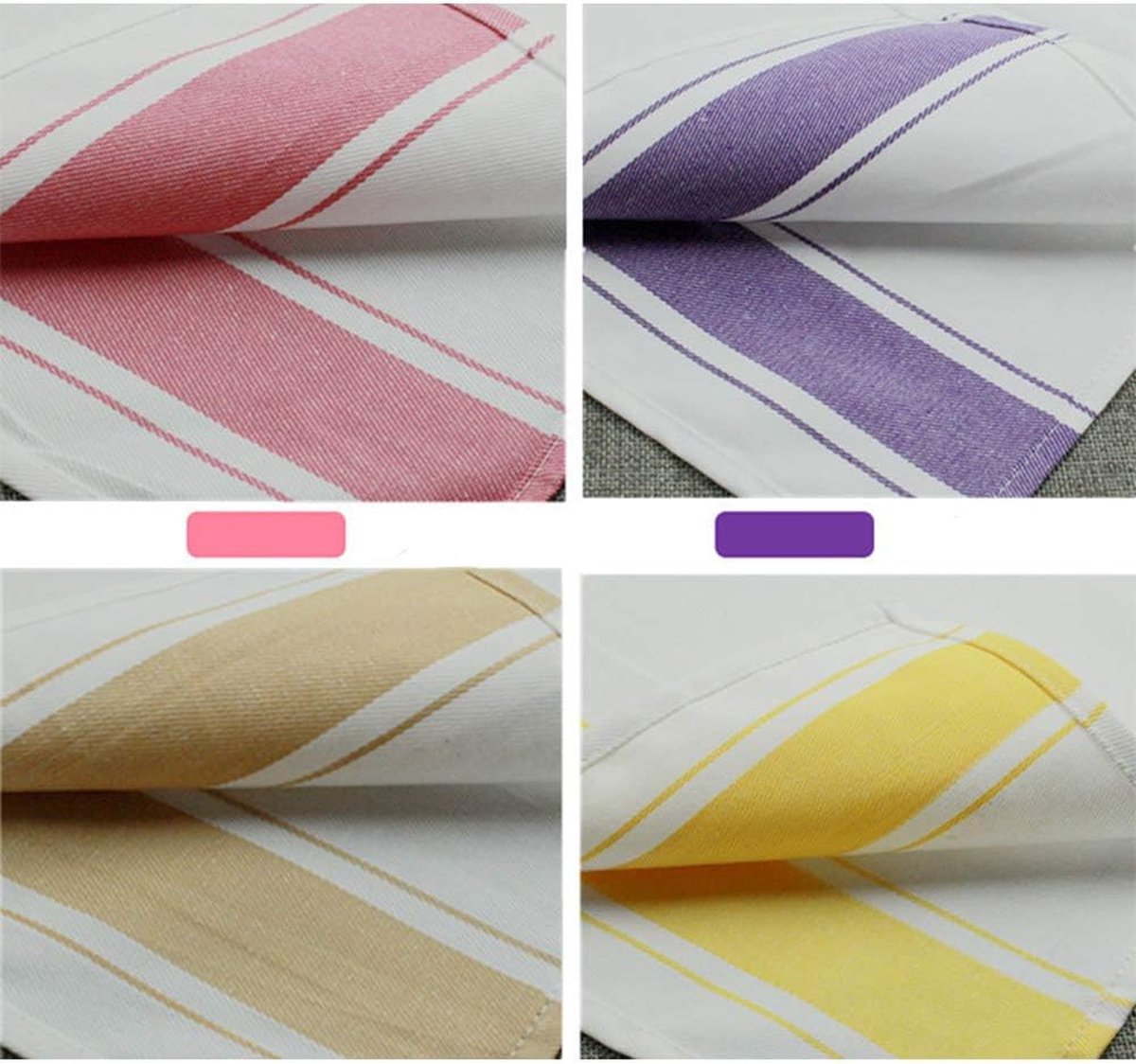 Katoenen ambachtelijke dinerservetten, Multi Color Doek Servetten 5 Pack (35cmX50cm), Zachte en comfortabele herbruikbare stoffen Servetten -Perfecte Tafelservetten/Katoenen Diner Servetten/Cocktail Servetten voor thuisgebruik.
