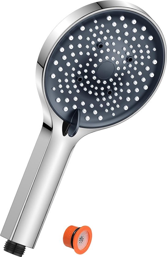 douchekop waterbesparend, regendouche met 6 straalsoorten, douchekop groot (130 mm...