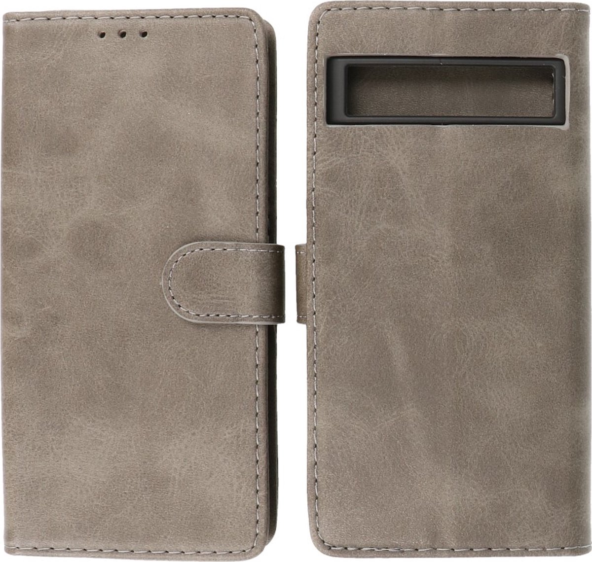 Google Pixel 7A Hoesje Book Case Portemonnee Telefoonhoesje - Grijs