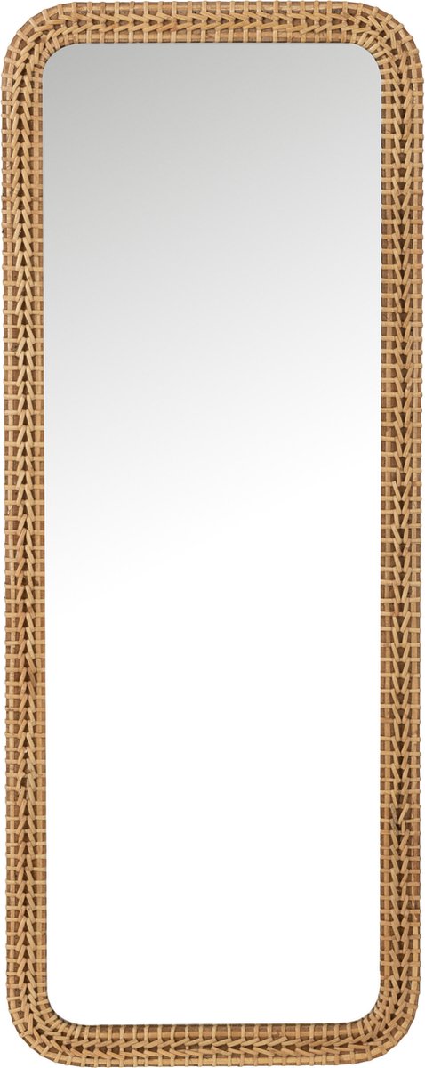 J-Line spiegel Rechthoek - spar/glas - natruel - 48 x 122.5 cm Naturel