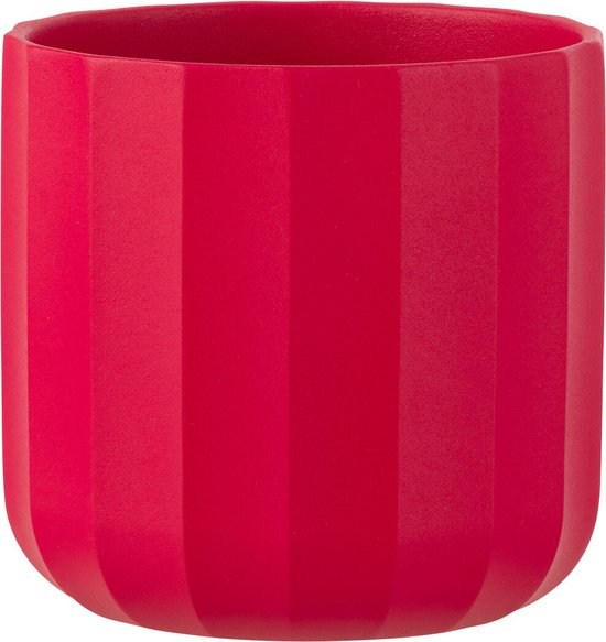 J-Line cache-pot Summer - céramique - rose - medium - 2 pièces - Ø 15 cm