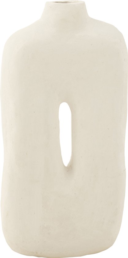 J-Line vase Carré - papier mâché - blanc - 50 cm de hauteur