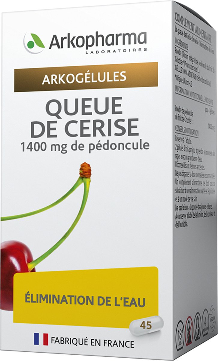 Goedkoopste Arkopharma – Kersensteel om de Afvoer van Water te Bevorderen - 40 Capsules 10 Dagen