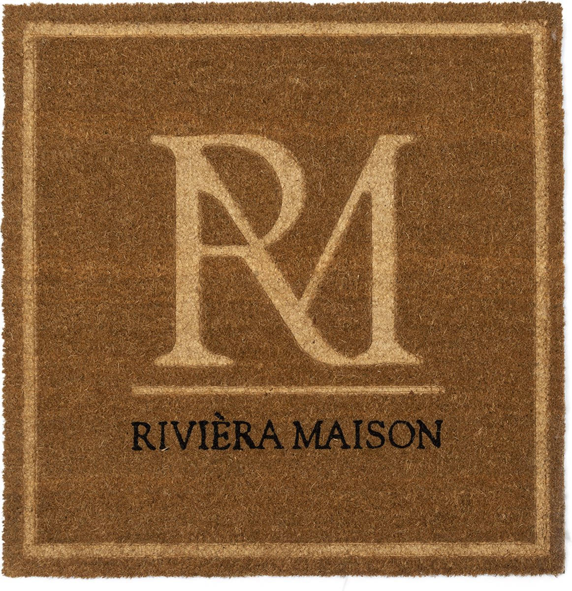 Riviera Maison Deurmat, Vierkant, met tekst, binnen RM Monogram