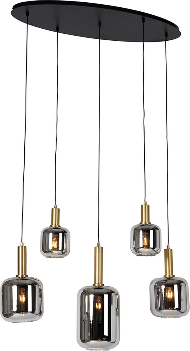 QAZQA zuzanna - Moderne Hanglamp eettafel voor boven de eettafel | in eetkamer - 5 lichts 