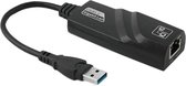 USB 3.0 naar Ethernet (RJ45) adapter kabel - 1000 Mbps - Internet adapter - Gigabit LAN - Zwart - Provium