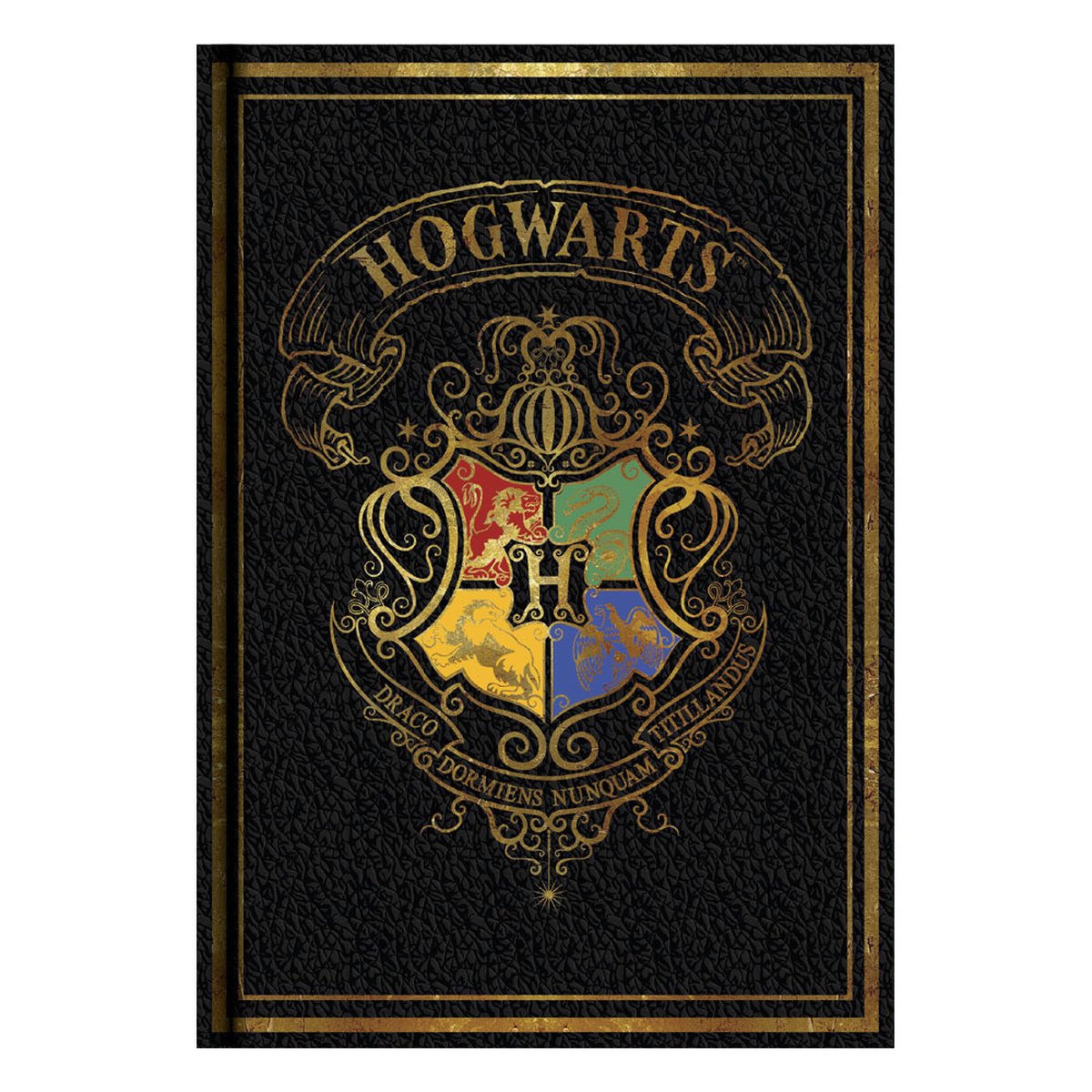 Harry Potter - A5 notitieboek met etui - Zwart - Kleurrijk Kader