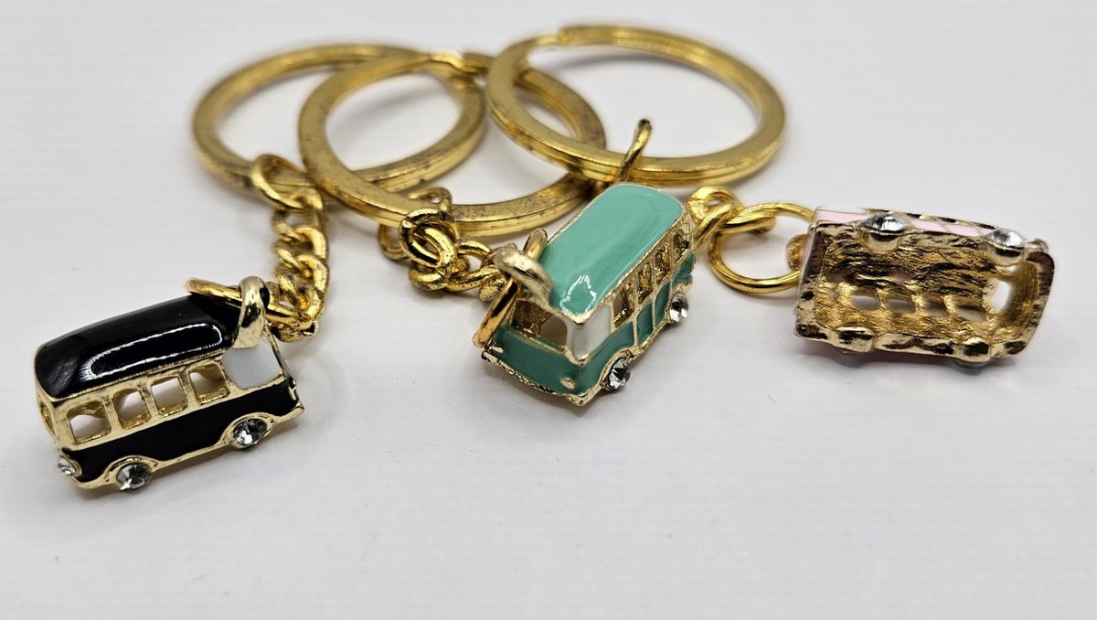 Frutsels by Es - sleutelhanger- VW bus - zwart emaille